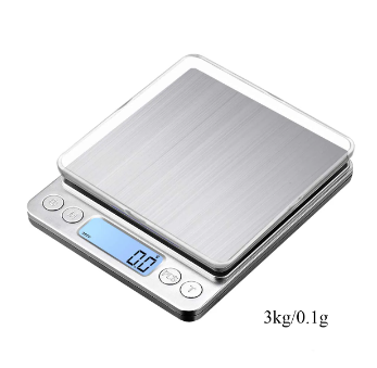 Nutrition Food Scale Silver / Transparent Surface